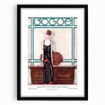Vogue Framed Art - Elegant 1925 Fashion Illustration Wall Decor
