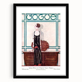 Vogue Framed Art - Elegant 1925 Fashion Illustration Wall Decor