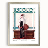 Vogue Framed Art - Elegant 1925 Fashion Illustration Wall Decor