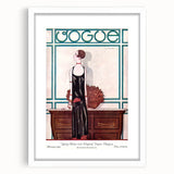 Vogue Framed Art - Elegant 1925 Fashion Illustration Wall Decor