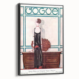 Vogue Framed Art - Elegant 1925 Fashion Illustration Wall Decor