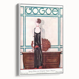 Vogue Framed Art - Elegant 1925 Fashion Illustration Wall Decor