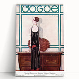 Vogue Framed Art - Elegant 1925 Fashion Illustration Wall Decor