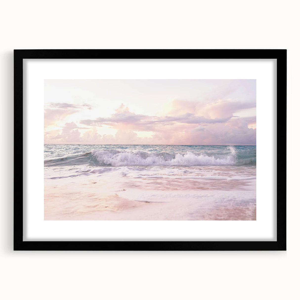 Abstract art print featuring a textured mix of vibrant colors on a large canvas, ideal for living room decor.