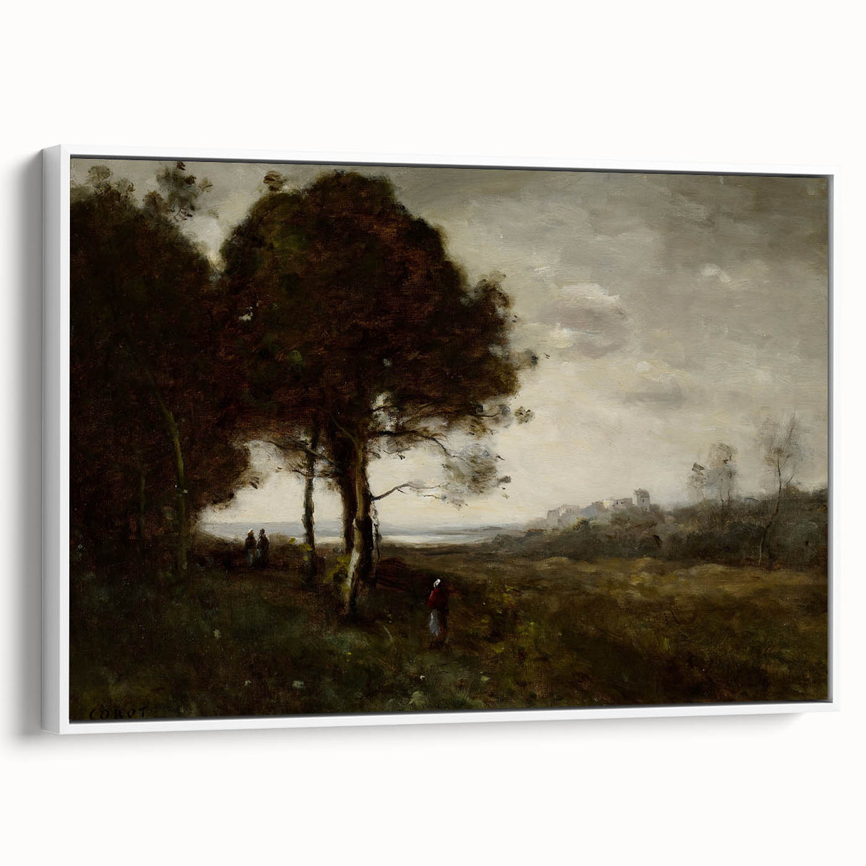 Romanticism Art - A Torrent at Romagnes by Jean-Baptiste-Camille Corot