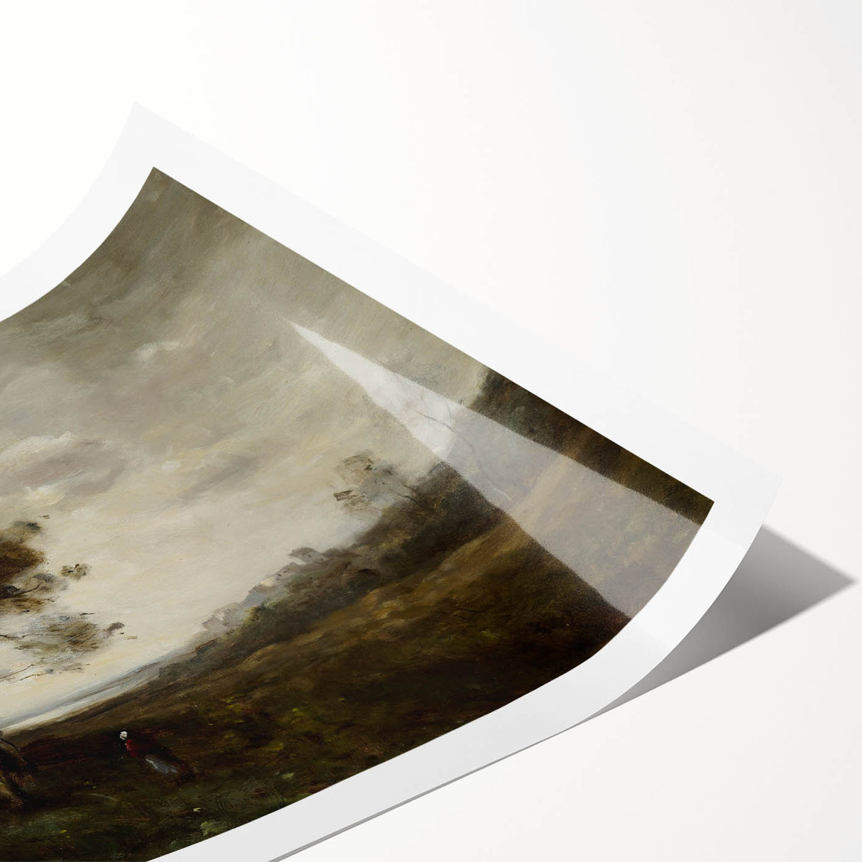 Romanticism Art - A Torrent at Romagnes by Jean-Baptiste-Camille Corot