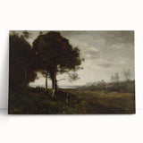 Romanticism Art - A Torrent at Romagnes by Jean-Baptiste-Camille Corot