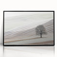 Modern Office Wall Art – Minimalist Nature Landscape with Tree