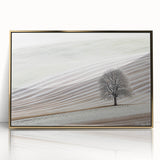 Modern Office Wall Art – Minimalist Nature Landscape with Tree