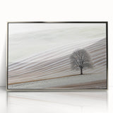 Modern Office Wall Art – Minimalist Nature Landscape with Tree
