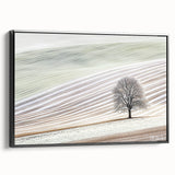 Modern Office Wall Art – Minimalist Nature Landscape with Tree
