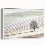 Modern Office Wall Art – Minimalist Nature Landscape with Tree