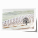 Modern Office Wall Art – Minimalist Nature Landscape with Tree