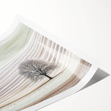 Modern Office Wall Art – Minimalist Nature Landscape with Tree