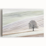 Modern Office Wall Art – Minimalist Nature Landscape with Tree