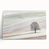 Modern Office Wall Art – Minimalist Nature Landscape with Tree