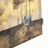 Close-up of a vibrant abstract landscape wall art piece, showcasing rich colors and unique textures, printed on acrylic glass to enhance visual depth.