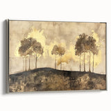 Framed abstract landscape wall art in silver frame showcases vibrant colors and intricate details, perfect for modern home decor. Ideal for enhancing living spaces.