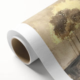 Abstract landscape wall art on rolled canvas, showcasing vibrant colors and fluid shapes, ideal for modern decor. Perfect for adding a touch of creativity to any space.