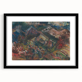 Expressionist Art - Dynamic Horse Herders in Vibrant Landscape