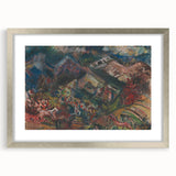 Expressionist Art - Dynamic Horse Herders in Vibrant Landscape