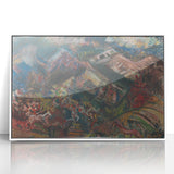 Expressionist Art - Dynamic Horse Herders in Vibrant Landscape