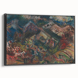 Expressionist Art - Dynamic Horse Herders in Vibrant Landscape