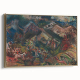 Expressionist Art - Dynamic Horse Herders in Vibrant Landscape