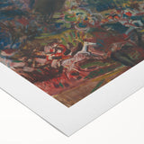 Expressionist Art - Dynamic Horse Herders in Vibrant Landscape