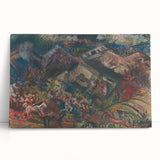 Expressionist Art - Dynamic Horse Herders in Vibrant Landscape