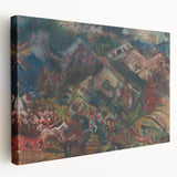 Expressionist Art - Dynamic Horse Herders in Vibrant Landscape