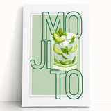 Large black and white stretched canvas featuring assorted culinary items, ideal for kitchen wall art.