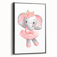 Ballet Elephant Watercolor Print - Playroom Wall Art for Kids