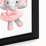 Ballet Elephant Watercolor Print - Playroom Wall Art for Kids