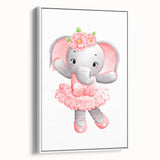 Ballet Elephant Watercolor Print - Playroom Wall Art for Kids