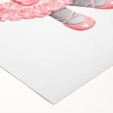 Ballet Elephant Watercolor Print - Playroom Wall Art for Kids