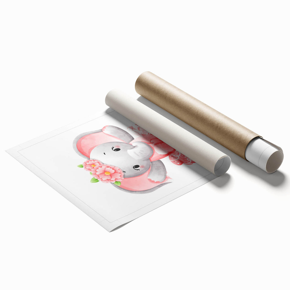 Ballet Elephant Watercolor Print - Playroom Wall Art for Kids