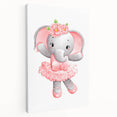 Ballet Elephant Watercolor Print - Playroom Wall Art for Kids