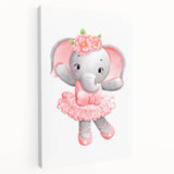 Ballet Elephant Watercolor Print - Playroom Wall Art for Kids