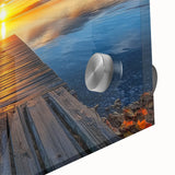 Close-up of a sleek landscape bridge design crafted from acrylic glass, showcasing intricate details and a vibrant color palette, perfect for modern decor.