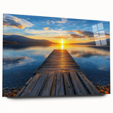 Acrylic glass landscape bridge design showcasing a clear view with no pins, featuring a vibrant color palette and modern aesthetic, perfect for home decor.