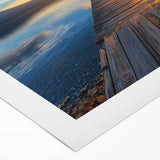 Landscape bridge artwork on rolled canvas showcasing vibrant colors and intricate details, elegantly packaged in a protective cardboard tube for safe delivery.