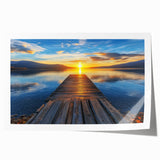Landscape bridge design rolled print showcasing intricate details of a scenic bridge over water, featuring vibrant colors and textures, securely packaged in a protective tube. Perfect for enhancing home decor with artistic flair.