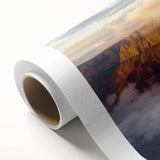 Vibrant landscape canvas print showcasing breathtaking canyons in rich earthy tones, rolled and securely packaged in a durable tube for easy transport and display.