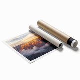 Stunning landscape canyons rolled print showcasing vibrant colors and intricate details, perfect for home decor. Packaged securely in a protective tube for easy storage and display.