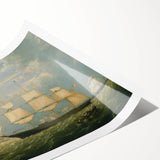 Golden State Ship Realism Art Print - Fitz Henry Lane Nautical Canvas Art