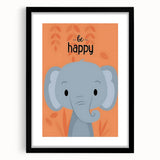 Kids Wall Art Prints - Cute Elephant Nursery Wall Art for Boys