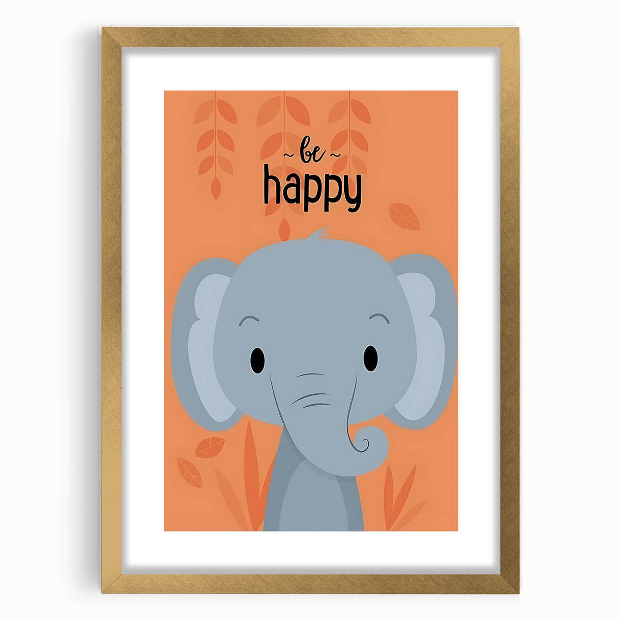 Kids Wall Art Prints - Cute Elephant Nursery Wall Art for Boys