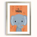 Kids Wall Art Prints - Cute Elephant Nursery Wall Art for Boys