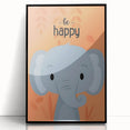 Kids Wall Art Prints - Cute Elephant Nursery Wall Art for Boys